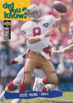 Steve Young San Francisco 49ers 1995 Upper Deck Collector's Choice Did You know? #43